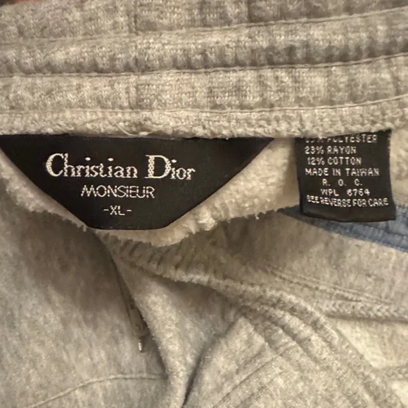 Vintage Christian Dior Heather Gray Men's Sweatpants XL - Picture 2 of 5